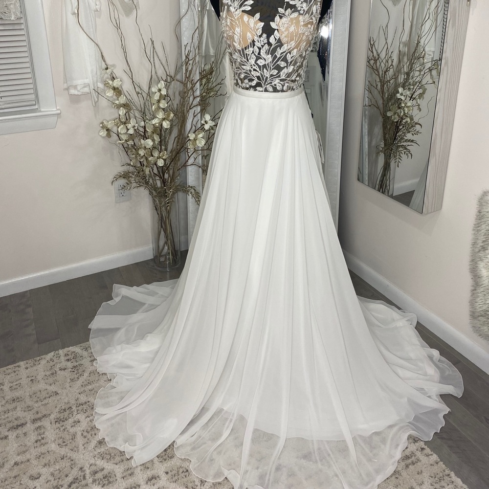 Chiffon Bridal skirt with train!